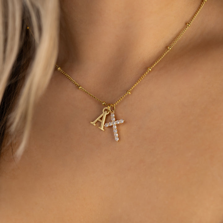 Bella & Co Initial Cross Necklace