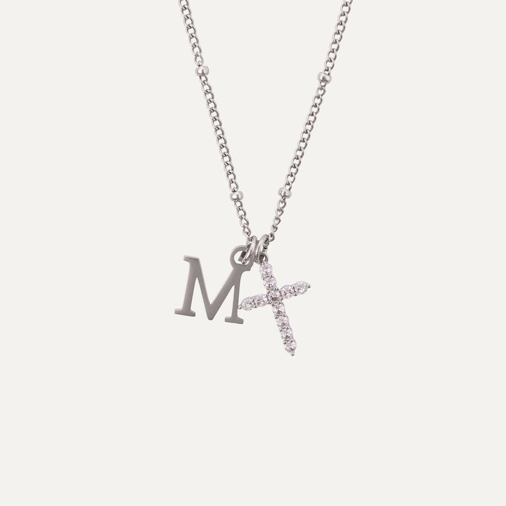 Bella & Co Initial Cross Necklace